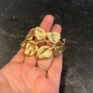 Stella & Dot Esme gold leaf cuff